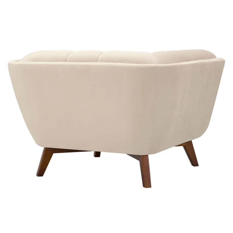 Fauteuil Mona en velours beige