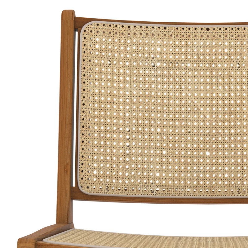 Fauteuil Kilka en teck et tressage