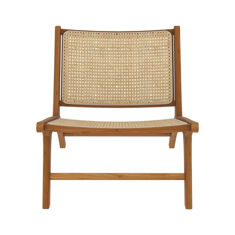 Fauteuil Kilka en teck et tressage