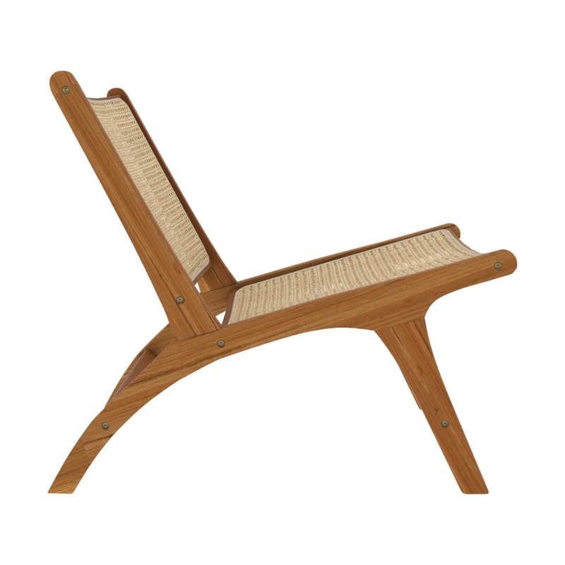 Fauteuil Kilka en teck et tressage