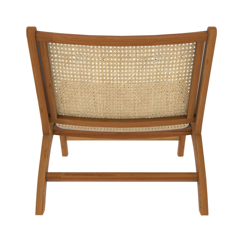 Fauteuil Kilka en teck et tressage
