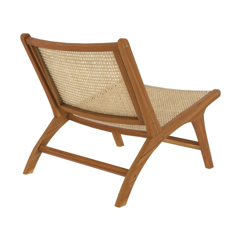 Fauteuil Kilka en teck et tressage