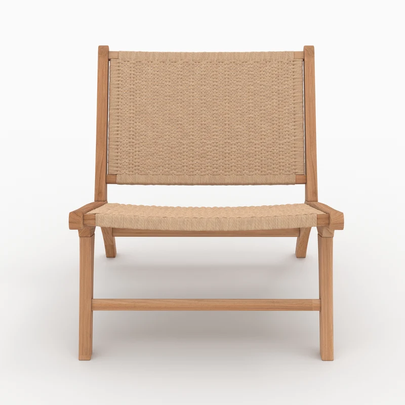 Fauteuil Kilka en teck et cordage en loom