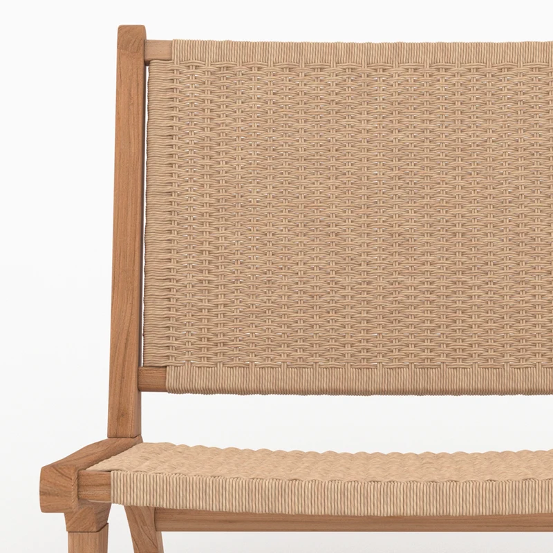 Fauteuil Kilka en teck et cordage en loom