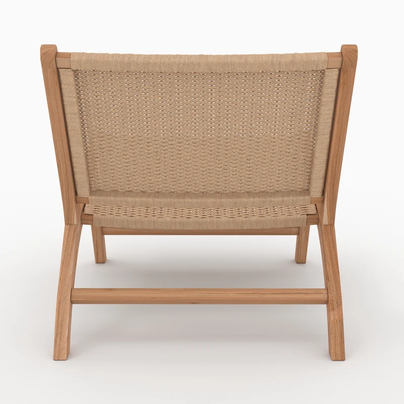 Fauteuil Kilka en teck et cordage en loom