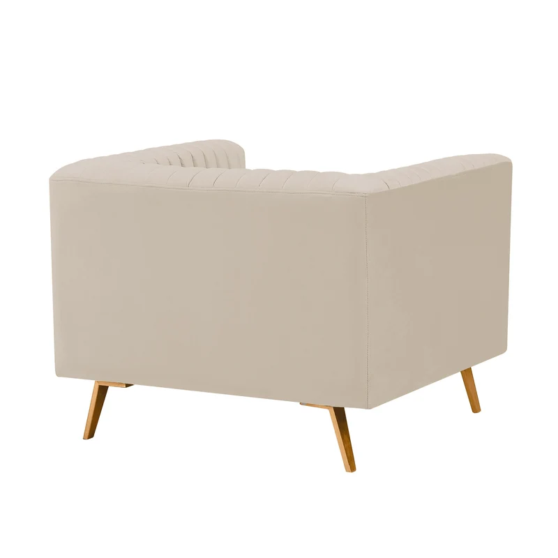 Fauteuil Gatsby en velours beige