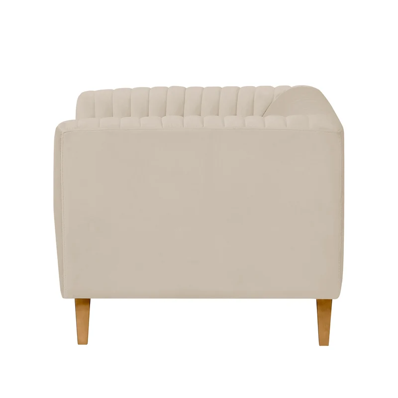 Fauteuil Gatsby en velours beige