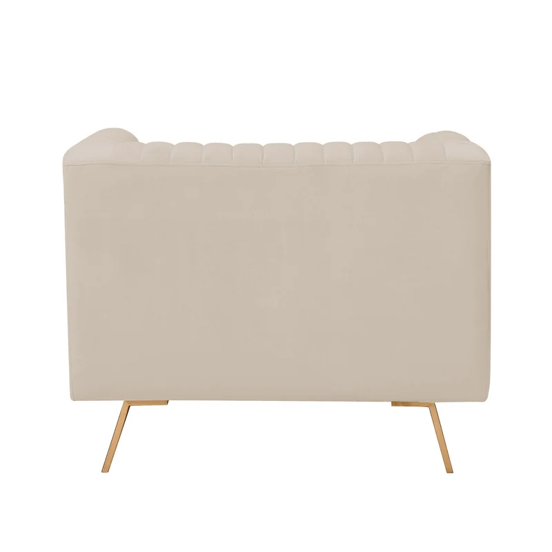 Fauteuil Gatsby en velours beige