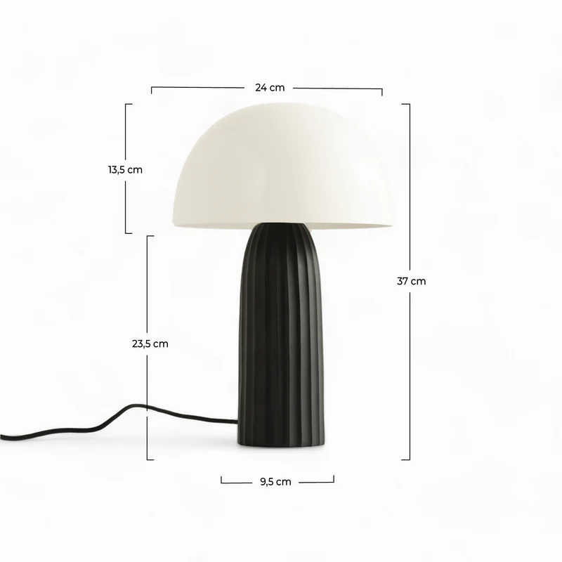 Lampe Joy en métal blanche et noire