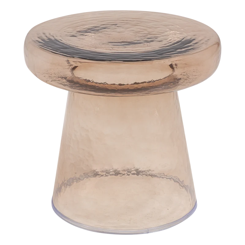 Loma bijzettafel glas bruin