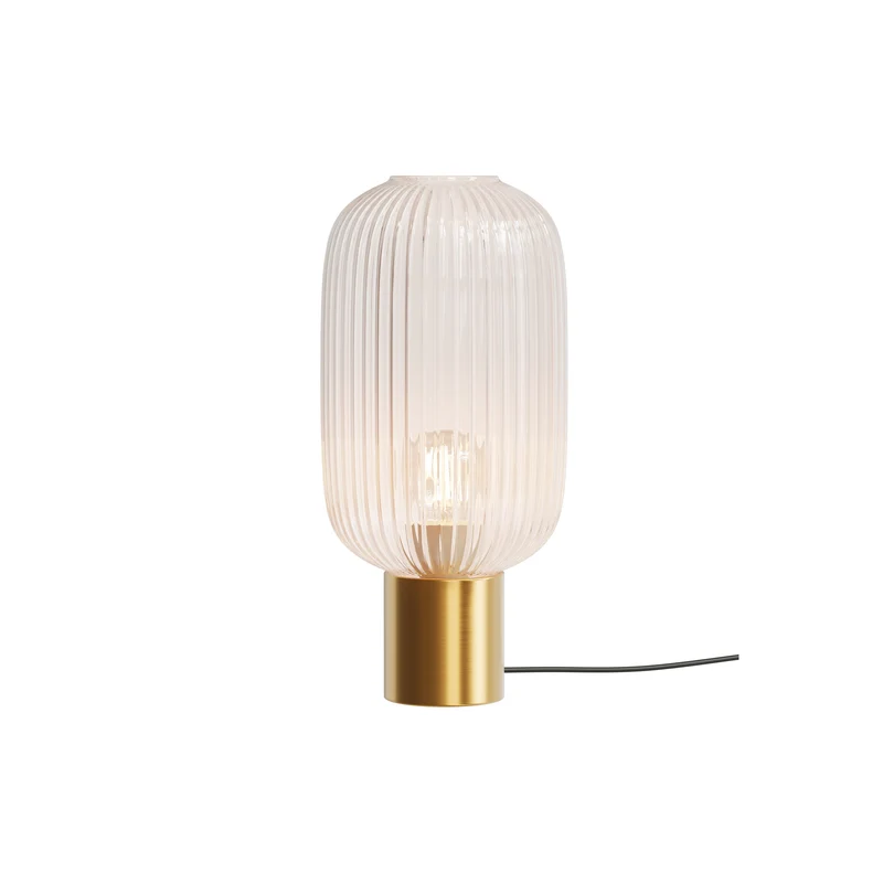 Lampe Lou en verre cannelé