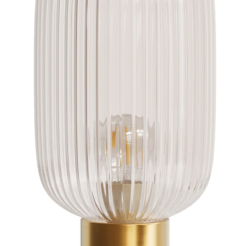 Lampe Lou en verre cannelé