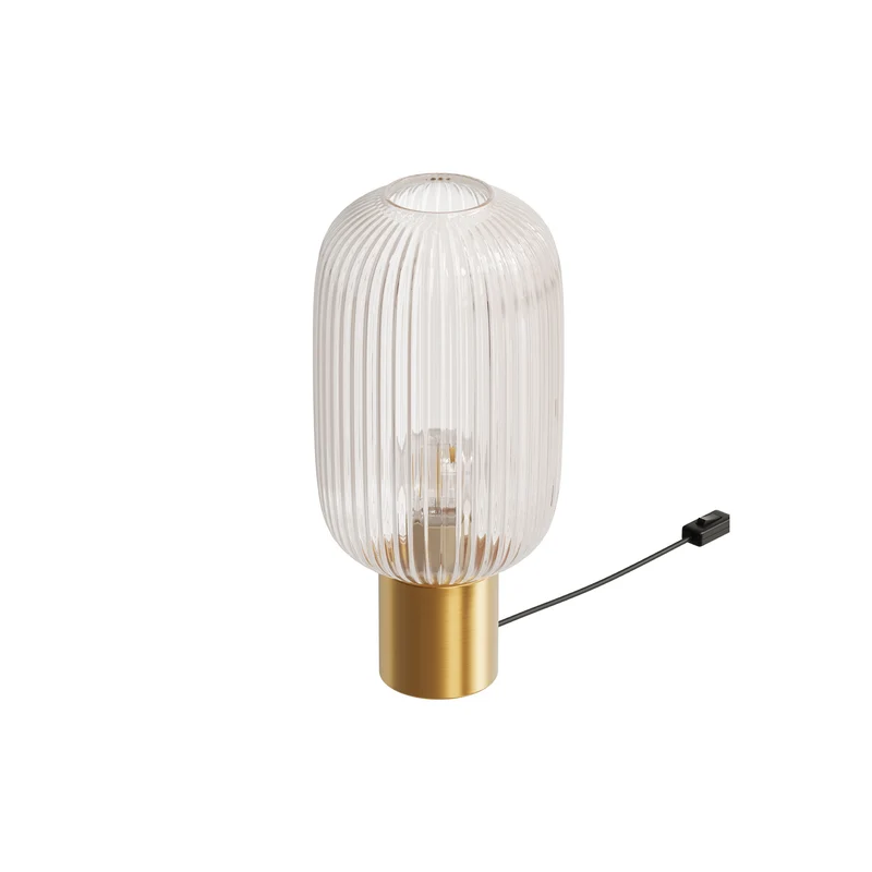 Lampe Lou en verre cannelé