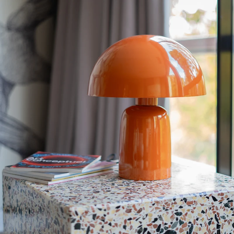 Lampe Clara en métal orange