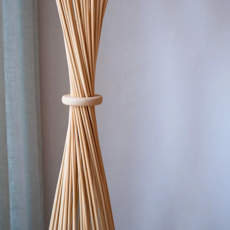 Lampadaire Huron en bambou naturel