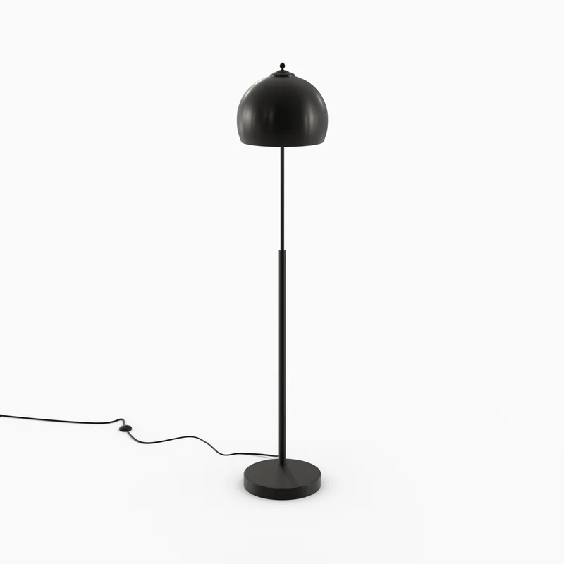 Lampadaire Dinard en métal noir