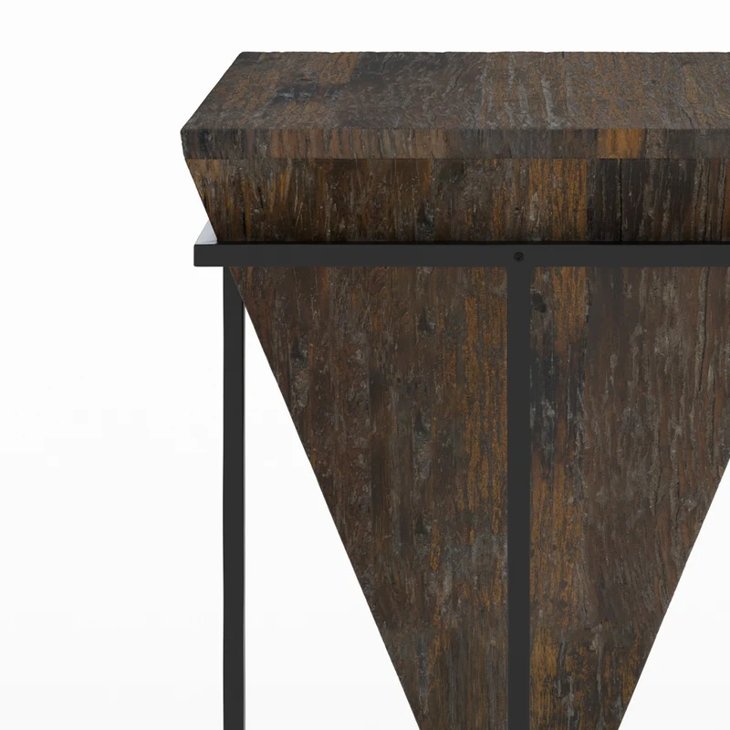 Grande table d'appoint Shanghai en bois et métal