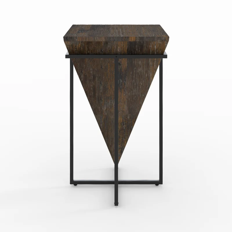 Grande table d'appoint Shanghai en bois et métal