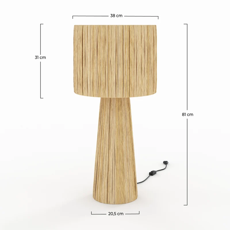 Grande lampe Soléa en feuille de palmier
