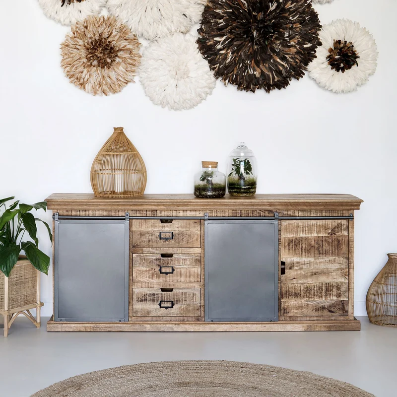 Grand buffet Tabuk en bois de manguier