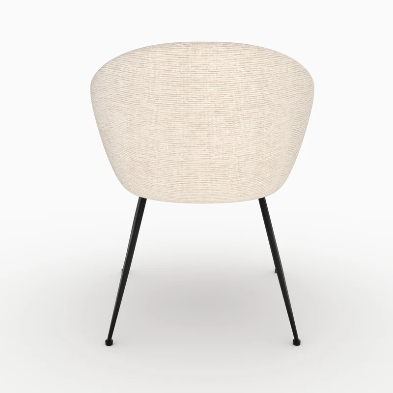 Fauteuil Socky en tissu blanc