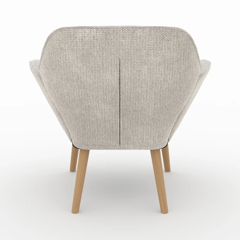 Fauteuil Simba en tissu gris clair