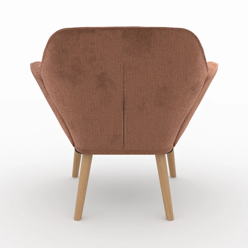 Fauteuil Simba en tissu rouge ancien