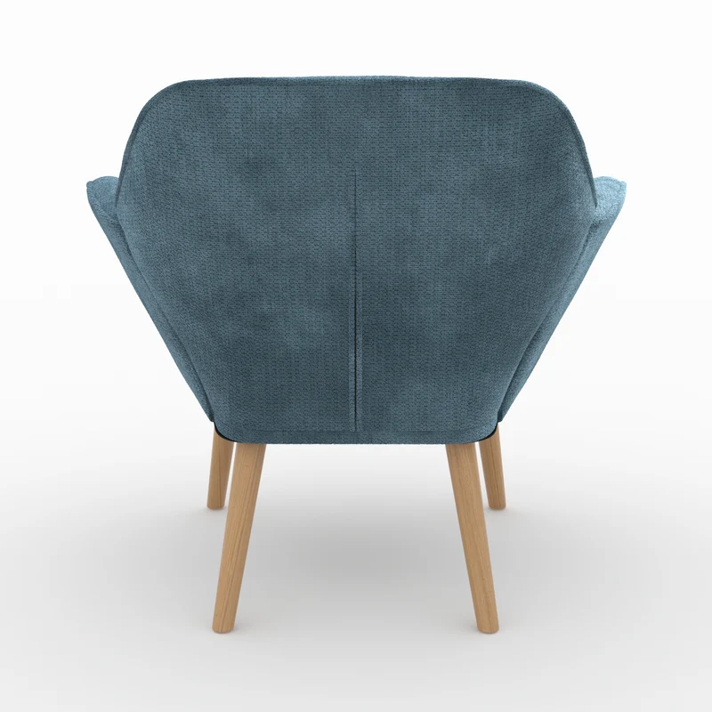Fauteuil Simba en tissu bleu
