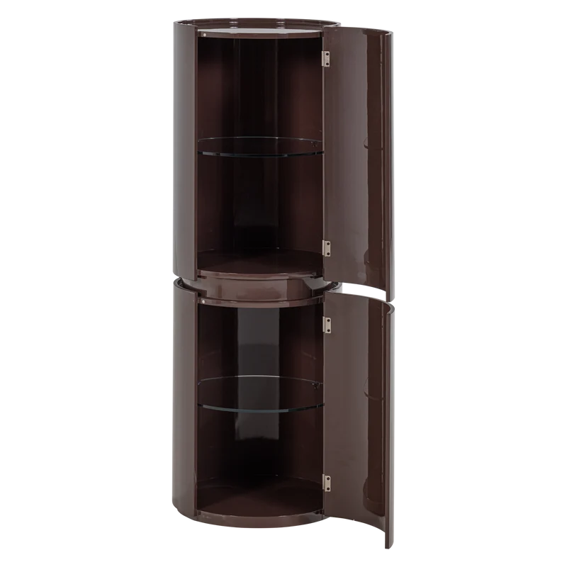 Sera ronde kast 135xø45 cm hout hoogglans donkerbruin