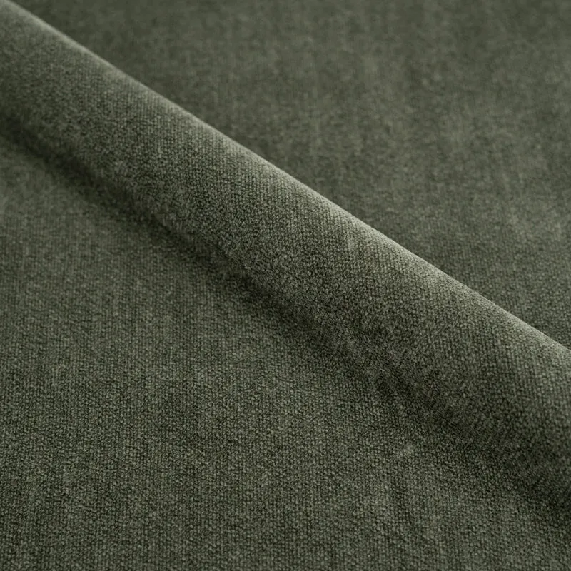 Fauteuil Ricci pivotant en tissu effet velours vert kaki