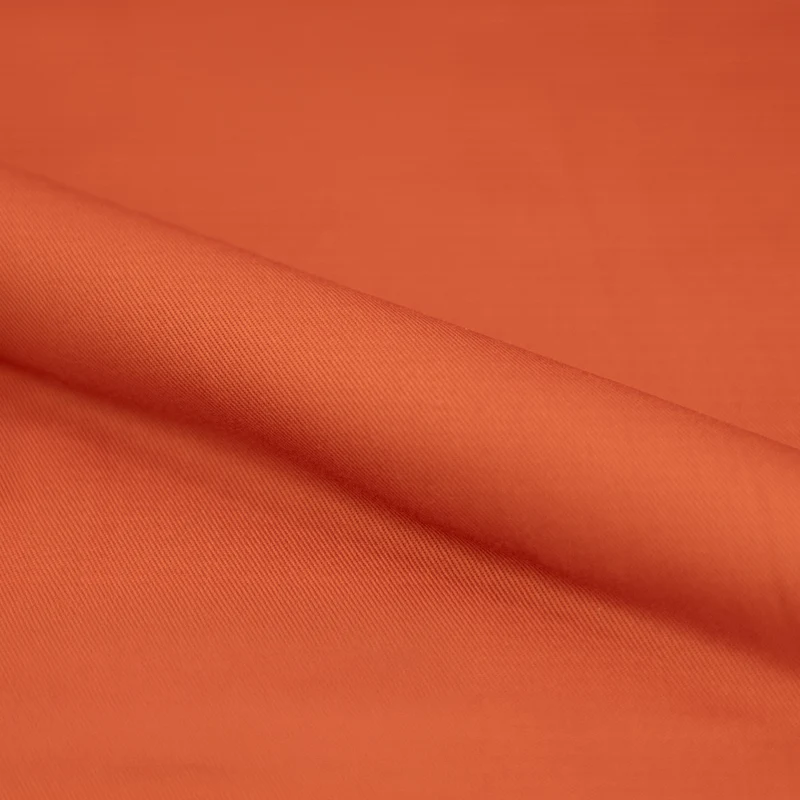 Lot de 2 chaises Tamara en rotin et tissu orange vermillon