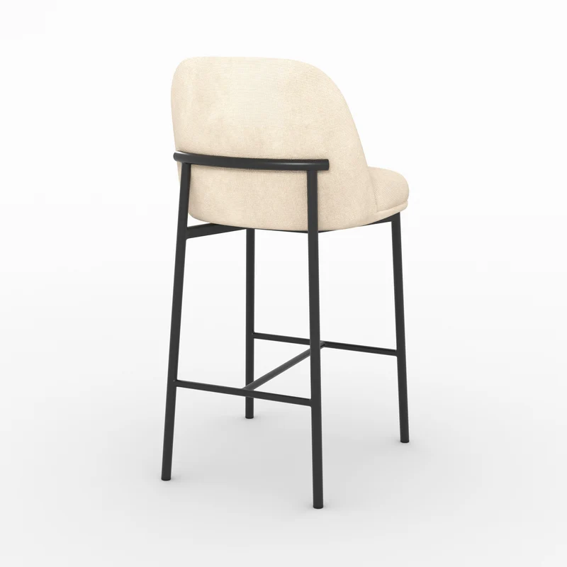 Lot de 2 chaises pour îlot central 67 cm Noah en tissu beige