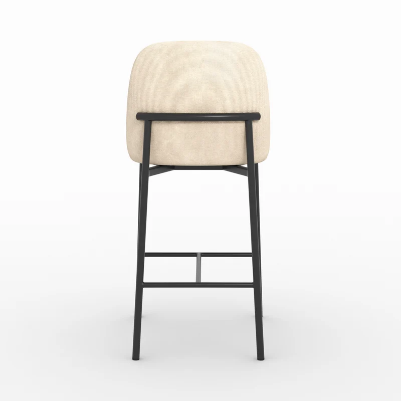 Lot de 2 chaises pour îlot central 67 cm Noah en tissu beige