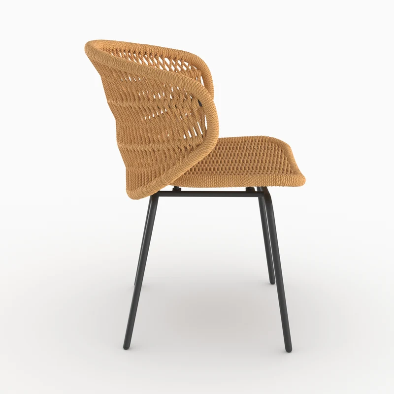 Lot de 2 chaises de jardin Lara en rotin synthétique