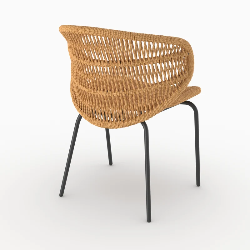 Lot de 2 chaises de jardin Lara en rotin synthétique