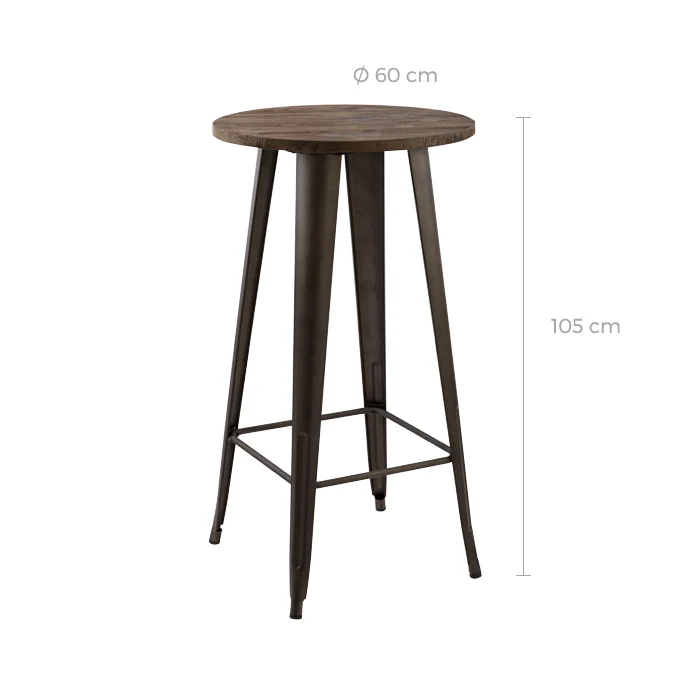 Table de bar ronde Chimie ∅60 cm