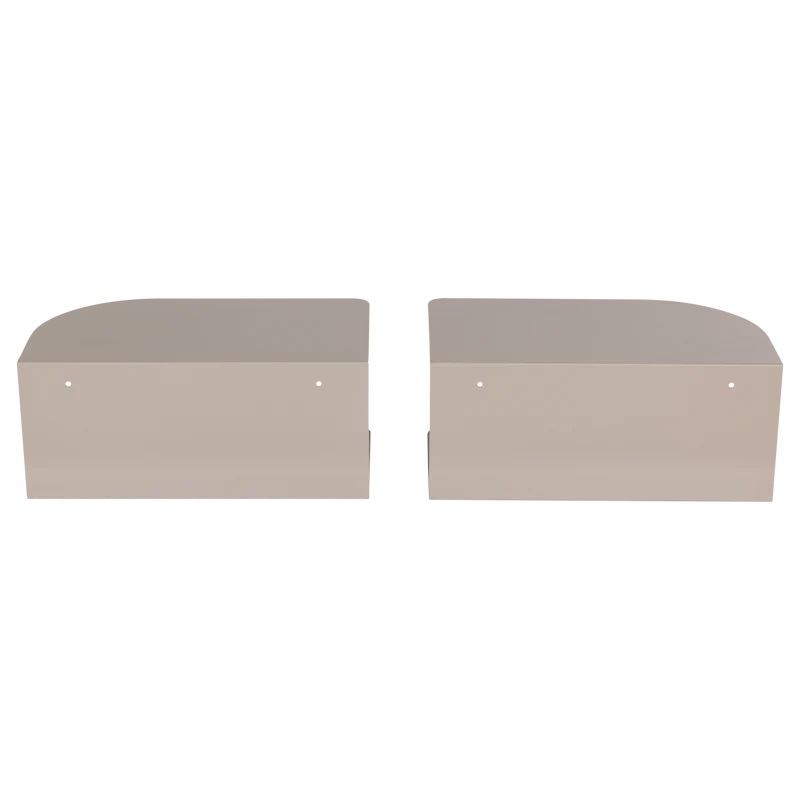 Ovia nachtkastje links/rechts metaal zand - Set van 2