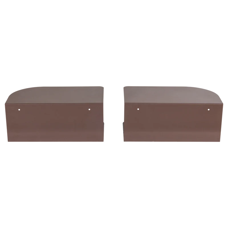 Ovia nachtkastje links/rechts metaal paars/bruin - Set van 2