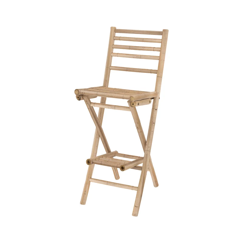Ensemble bar et chaise de bar de jardin Vadella en bambou (lot de 2)