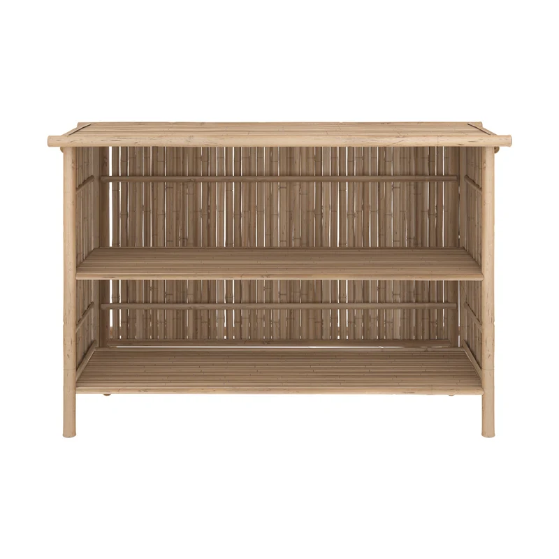 Ensemble bar et chaise de bar de jardin Vadella en bambou (lot de 2)