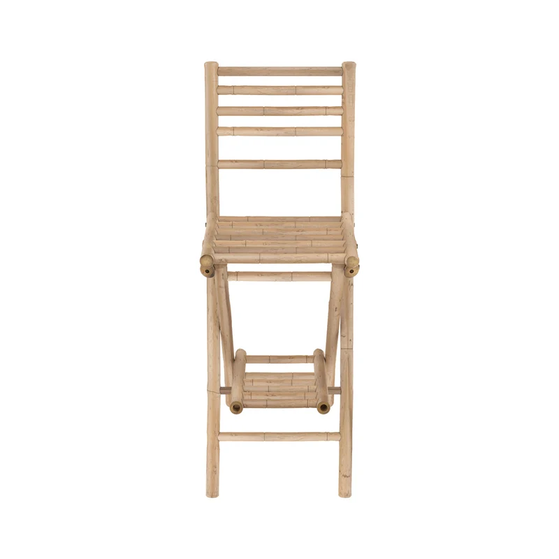 Ensemble bar et chaise de bar de jardin Vadella en bambou (lot de 2)