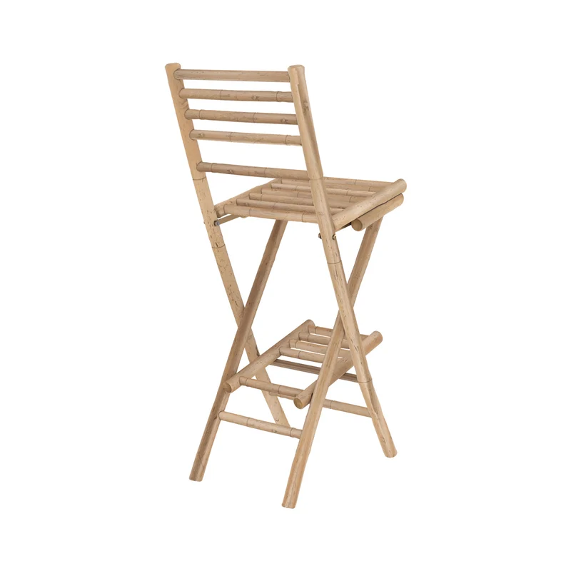 Ensemble bar et chaise de bar de jardin Vadella en bambou (lot de 2)