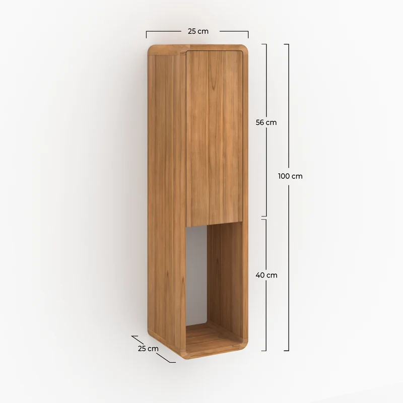 Colonne de salle de bain Kafa en bois de teck