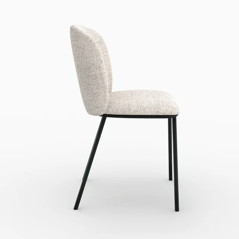 Chaises Adèle en tissu beige chiné (lot de 2)