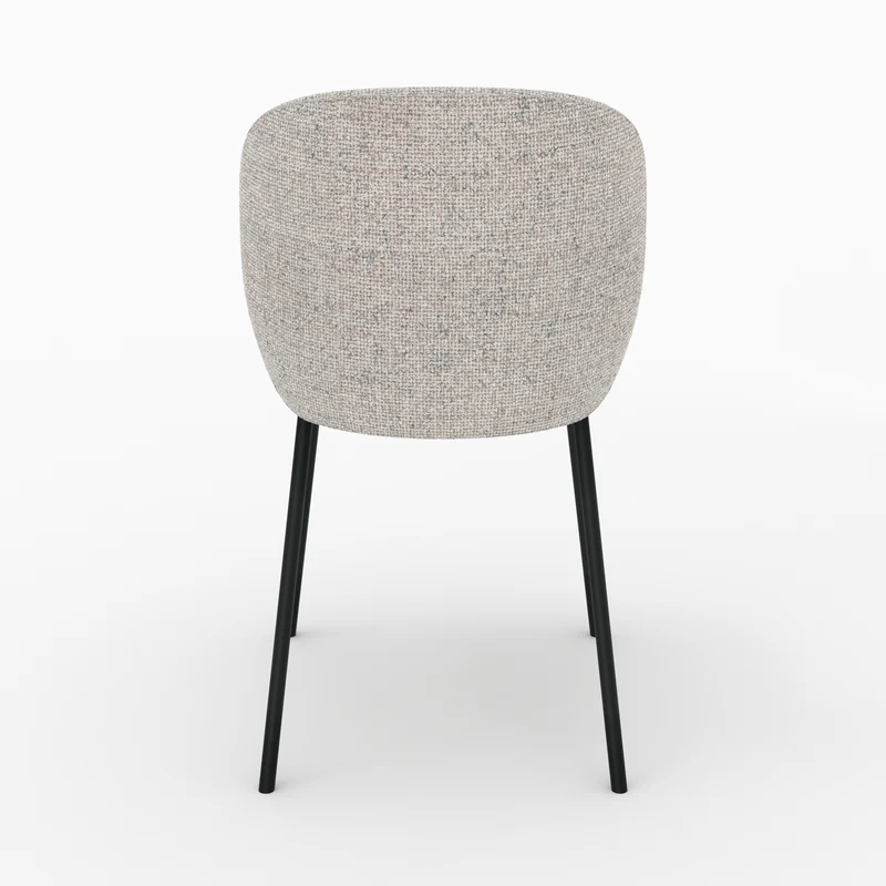Chaises Adèle en tissu beige chiné (lot de 2)