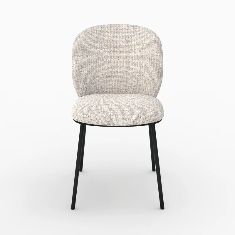 Chaises Adèle en tissu beige chiné (lot de 2)
