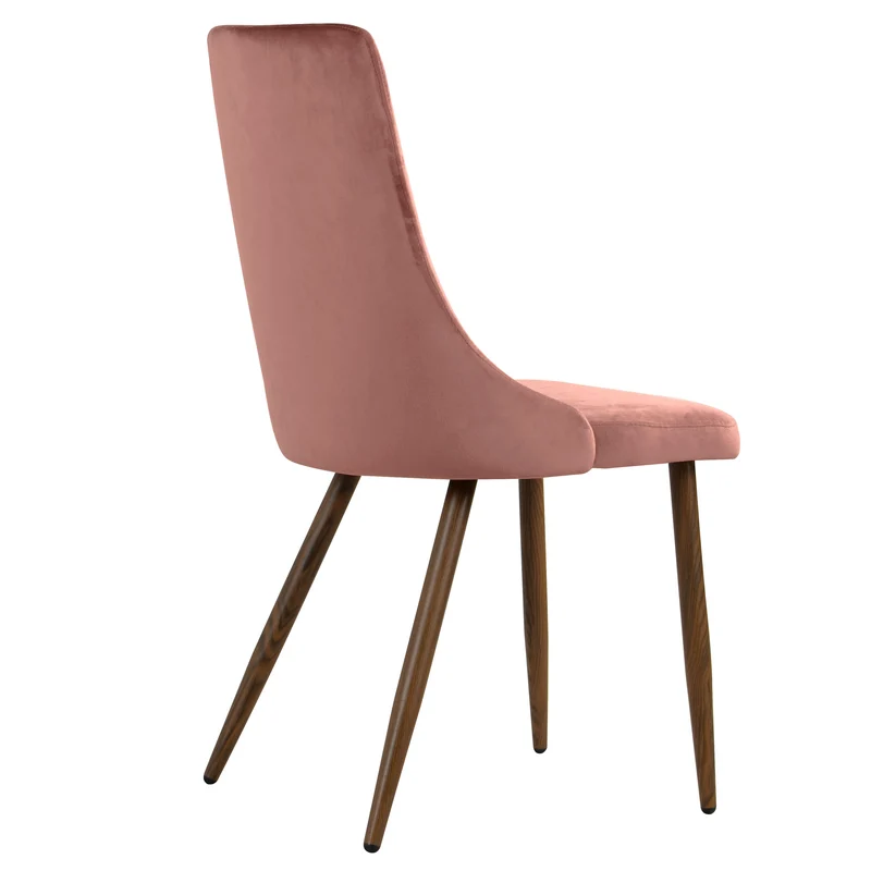 Chaise Vinni en velours rose (lot de 2)