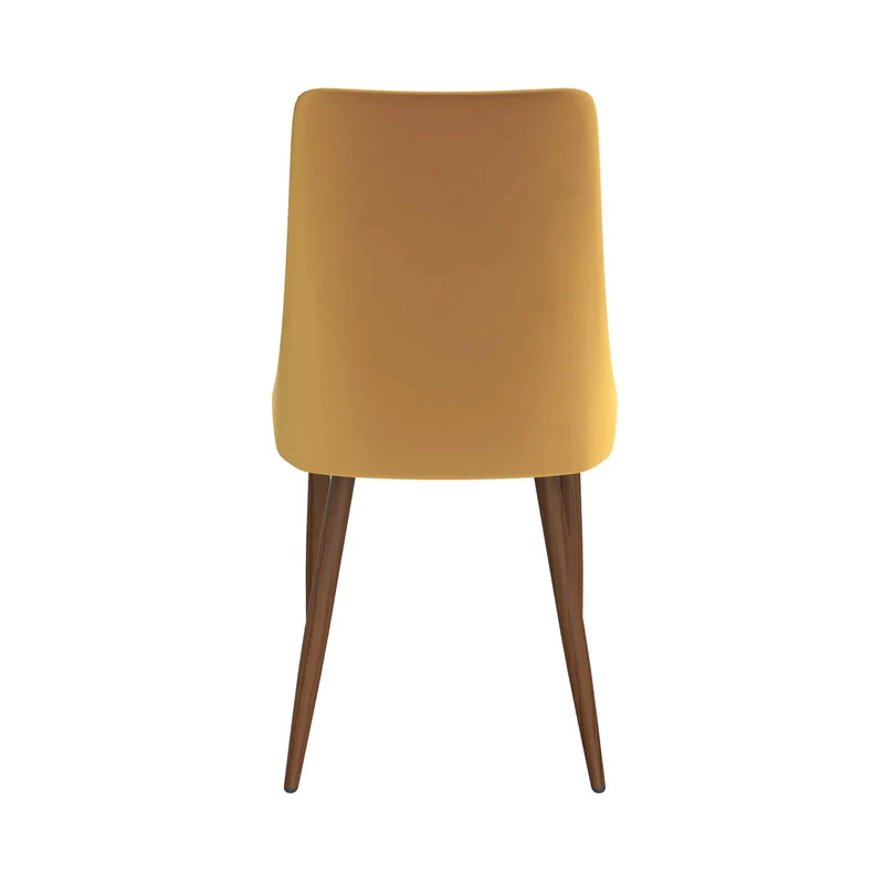 Chaise Vinni en velours jaune moutarde (lot de 2)