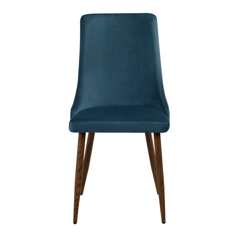 Chaise Vinni en velours bleu (lot de 2)