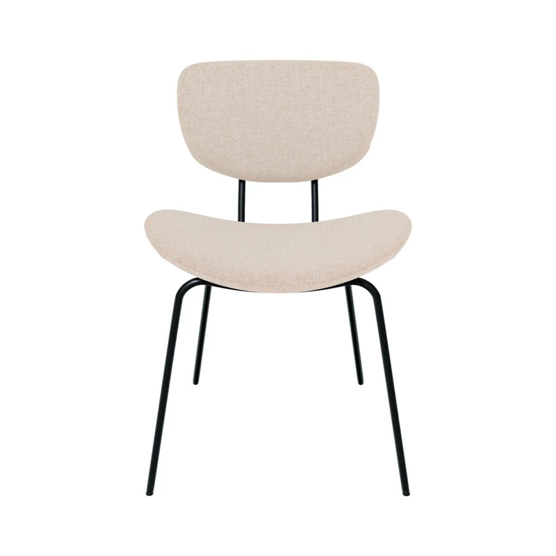 Chaise Verner en tissu beige (lot de 2)